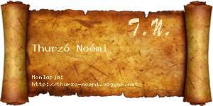 Thurzó Noémi névjegykártya
